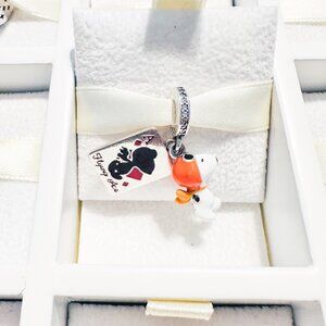 925 Sterling Silver Snoopy Aviator Dangle Charm Fits Pandora Charm Bracelets